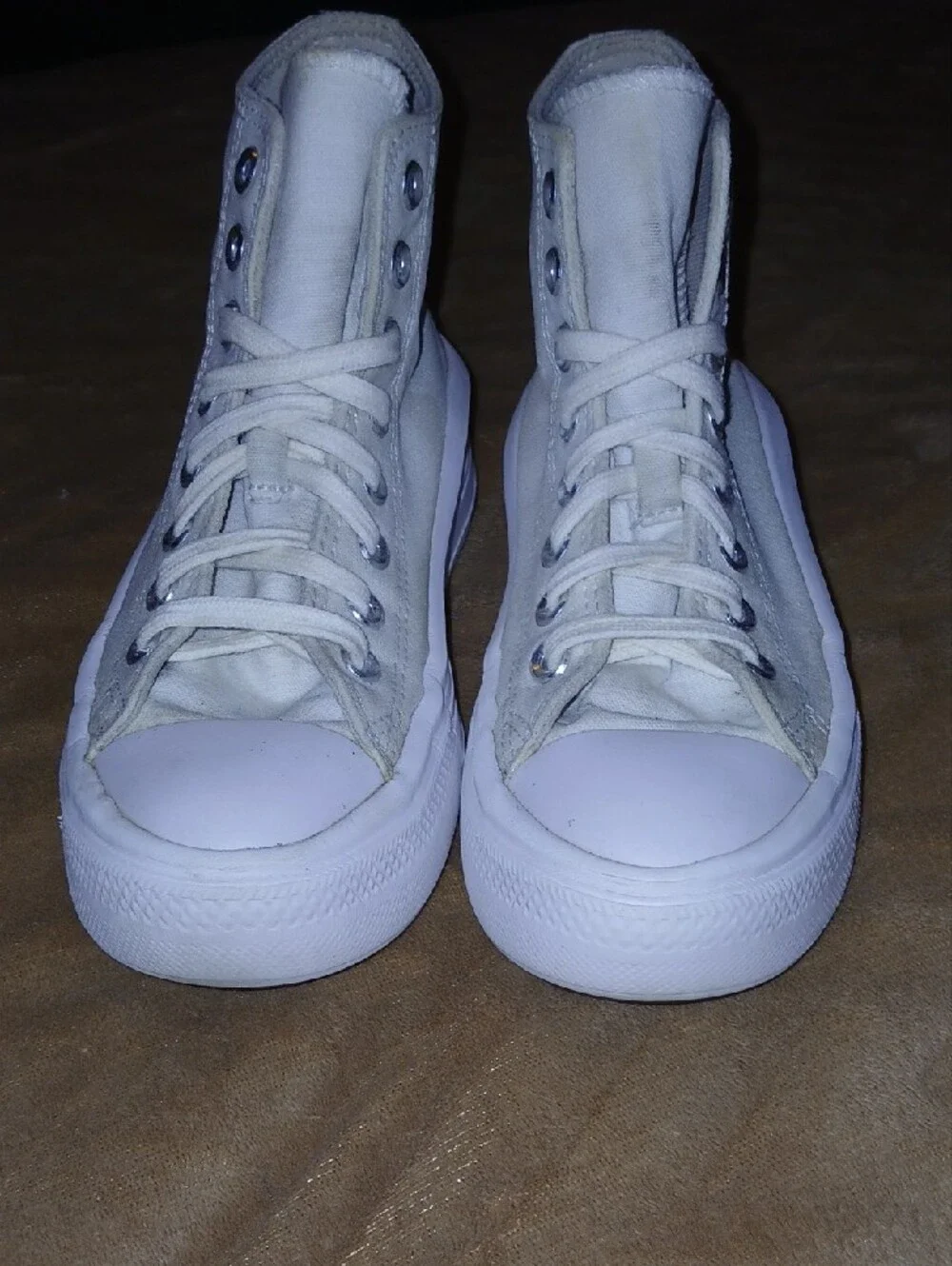 Womens Converse Chuck Taylor All Star Platform High Top Sneakers - White Sz: 6